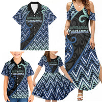 Custom Aotearoa Atua Tangaroa Family Matching Summer Maxi Dress and Hawaiian Shirt God Of Ocean Koru Patterns