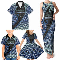 Custom Aotearoa Atua Tangaroa Family Matching Tank Maxi Dress and Hawaiian Shirt God Of Ocean Koru Patterns
