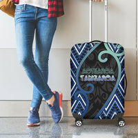 Aotearoa Atua Tangaroa Luggage Cover God Of Ocean Koru Patterns