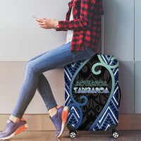 Aotearoa Atua Tangaroa Luggage Cover God Of Ocean Koru Patterns