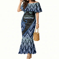 Custom Aotearoa Atua Tangaroa Mermaid Dress God Of Ocean Koru Patterns