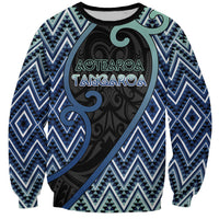 Custom Aotearoa Atua Tangaroa Sweatshirt God Of Ocean Koru Patterns