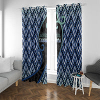 Aotearoa Atua Tangaroa Window Curtain God Of Ocean Koru Patterns