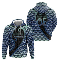 Custom Aotearoa Atua Tangaroa Zip Hoodie God Of Ocean Koru Patterns