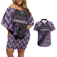 Custom Aotearoa Atua Tawhirimatea Couples Matching Off Shoulder Short Dress and Hawaiian Shirt God Of Storms Koru Patterns