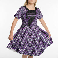 Custom Aotearoa Atua Tawhirimatea Kid Short Sleeve Dress God Of Storms Koru Patterns