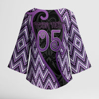 Custom Aotearoa Atua Tawhirimatea Kimono Sleeve Blouse God Of Storms Koru Patterns