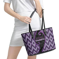 Aotearoa Atua Tawhirimatea Leather Tote Bag God Of Storms Koru Patterns