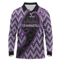 Custom Aotearoa Atua Tawhirimatea Long Sleeve Polo Shirt God Of Storms Koru Patterns