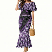 Custom Aotearoa Atua Tawhirimatea Mermaid Dress God Of Storms Koru Patterns