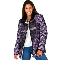 Custom Aotearoa Atua Tawhirimatea Padded Jacket God Of Storms Koru Patterns