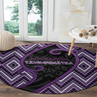 Aotearoa Atua Tawhirimatea Round Carpet God Of Storms Koru Patterns