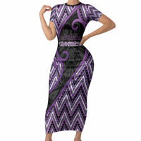 Custom Aotearoa Atua Tawhirimatea Short Sleeve Bodycon Dress God Of Storms Koru Patterns
