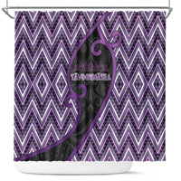 Aotearoa Atua Tawhirimatea Shower Curtain God Of Storms Koru Patterns