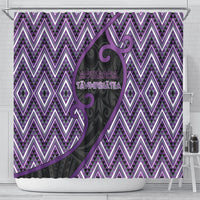 Aotearoa Atua Tawhirimatea Shower Curtain God Of Storms Koru Patterns