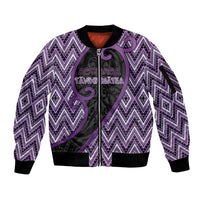 Custom Aotearoa Atua Tawhirimatea Sleeve Zip Bomber Jacket God Of Storms Koru Patterns