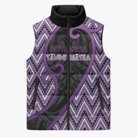 Custom Aotearoa Atua Tawhirimatea Sleeveless Puffer Jacket God Of Storms Koru Patterns