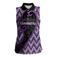 Custom Aotearoa Atua Tawhirimatea Women Sleeveless Polo Shirt God Of Storms Koru Patterns