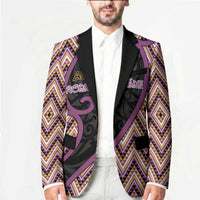 Custom Aotearoa Atua Rongomatane Blazer God Of Cultivated Foods Koru Patterns