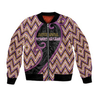 Custom Aotearoa Atua Rongomatane Bomber Jacket God Of Cultivated Foods Koru Patterns