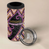 Custom Aotearoa Atua Rongomatane 4 in 1 Can Cooler Tumbler God Of Cultivated Foods Koru Patterns