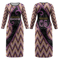 Custom Aotearoa Atua Rongomatane Couples Matching Long Sleeve Bodycon Dress and Long Sleeve Button Shirt God Of Cultivated Foods Koru Patterns