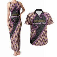 Custom Aotearoa Atua Rongomatane Couples Matching Tank Maxi Dress and Hawaiian Shirt God Of Cultivated Foods Koru Patterns