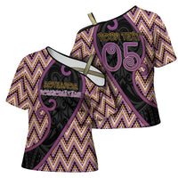 Custom Aotearoa Atua Rongomatane Cross Shoulder Shirt God Of Cultivated Foods Koru Patterns