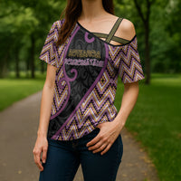 Custom Aotearoa Atua Rongomatane Cross Shoulder Shirt God Of Cultivated Foods Koru Patterns