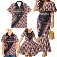 Custom Aotearoa Atua Rongomatane Family Matching Mermaid Dress and Hawaiian Shirt God Of Cultivated Foods Koru Patterns