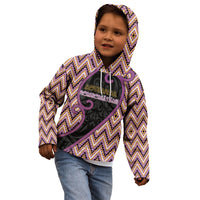 Custom Aotearoa Atua Rongomatane Kid Hoodie God Of Cultivated Foods Koru Patterns