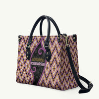 Aotearoa Atua Rongomatane Leather Bag God Of Cultivated Foods Koru Patterns