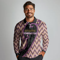 Custom Aotearoa Atua Rongomatane Long Sleeve Polo Shirt God Of Cultivated Foods Koru Patterns