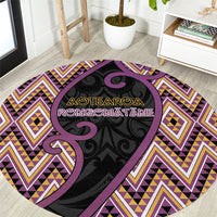 Aotearoa Atua Rongomatane Round Carpet God Of Cultivated Foods Koru Patterns