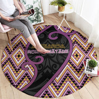 Aotearoa Atua Rongomatane Round Carpet God Of Cultivated Foods Koru Patterns