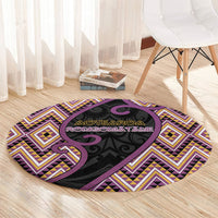 Aotearoa Atua Rongomatane Round Carpet God Of Cultivated Foods Koru Patterns