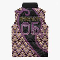 Custom Aotearoa Atua Rongomatane Sleeveless Puffer Jacket God Of Cultivated Foods Koru Patterns