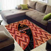 Aotearoa Atua Ruaumoko Area Rug God Of Volcanoes Koru Patterns