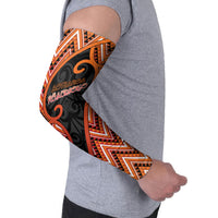 Custom Aotearoa Atua Ruaumoko Arm Sleeves God Of Volcanoes Koru Patterns