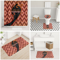 Aotearoa Atua Ruaumoko Bathroom Set God Of Volcanoes Koru Patterns