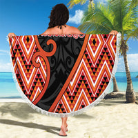 Aotearoa Atua Ruaumoko Beach Blanket God Of Volcanoes Koru Patterns