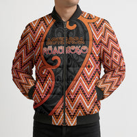 Custom Aotearoa Atua Ruaumoko Bomber Puffer Jacket God Of Volcanoes Koru Patterns