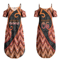 Custom Aotearoa Atua Ruaumoko Couples Matching Summer Maxi Dress and Hawaiian Shirt God Of Volcanoes Koru Patterns
