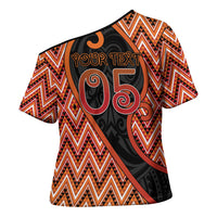 Custom Aotearoa Atua Ruaumoko Cross Shoulder Shirt God Of Volcanoes Koru Patterns