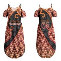 Custom Aotearoa Atua Ruaumoko Family Matching Summer Maxi Dress and Hawaiian Shirt God Of Volcanoes Koru Patterns