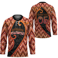 Custom Aotearoa Atua Ruaumoko Hockey Jersey God Of Volcanoes Koru Patterns