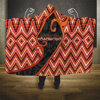 Aotearoa Atua Ruaumoko Hooded Blanket God Of Volcanoes Koru Patterns