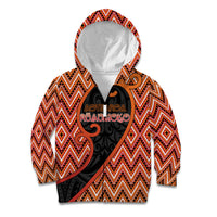Custom Aotearoa Atua Ruaumoko Kid Hoodie God Of Volcanoes Koru Patterns