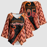 Custom Aotearoa Atua Ruaumoko Kimono Sleeve Blouse God Of Volcanoes Koru Patterns