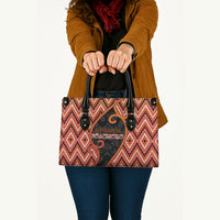 Aotearoa Atua Ruaumoko Leather Bag God Of Volcanoes Koru Patterns